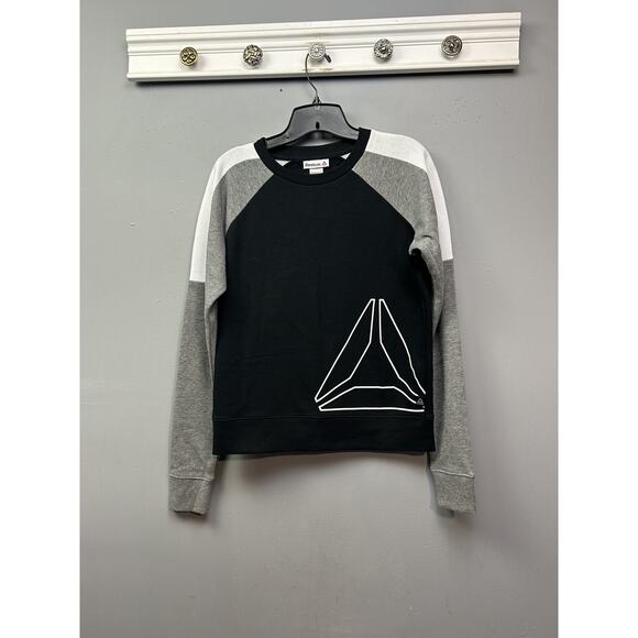 Reebok Sweatshirt Mens‎ Small Crewneck Pullover Athletic Tri-Blend - Picture 1 of 6